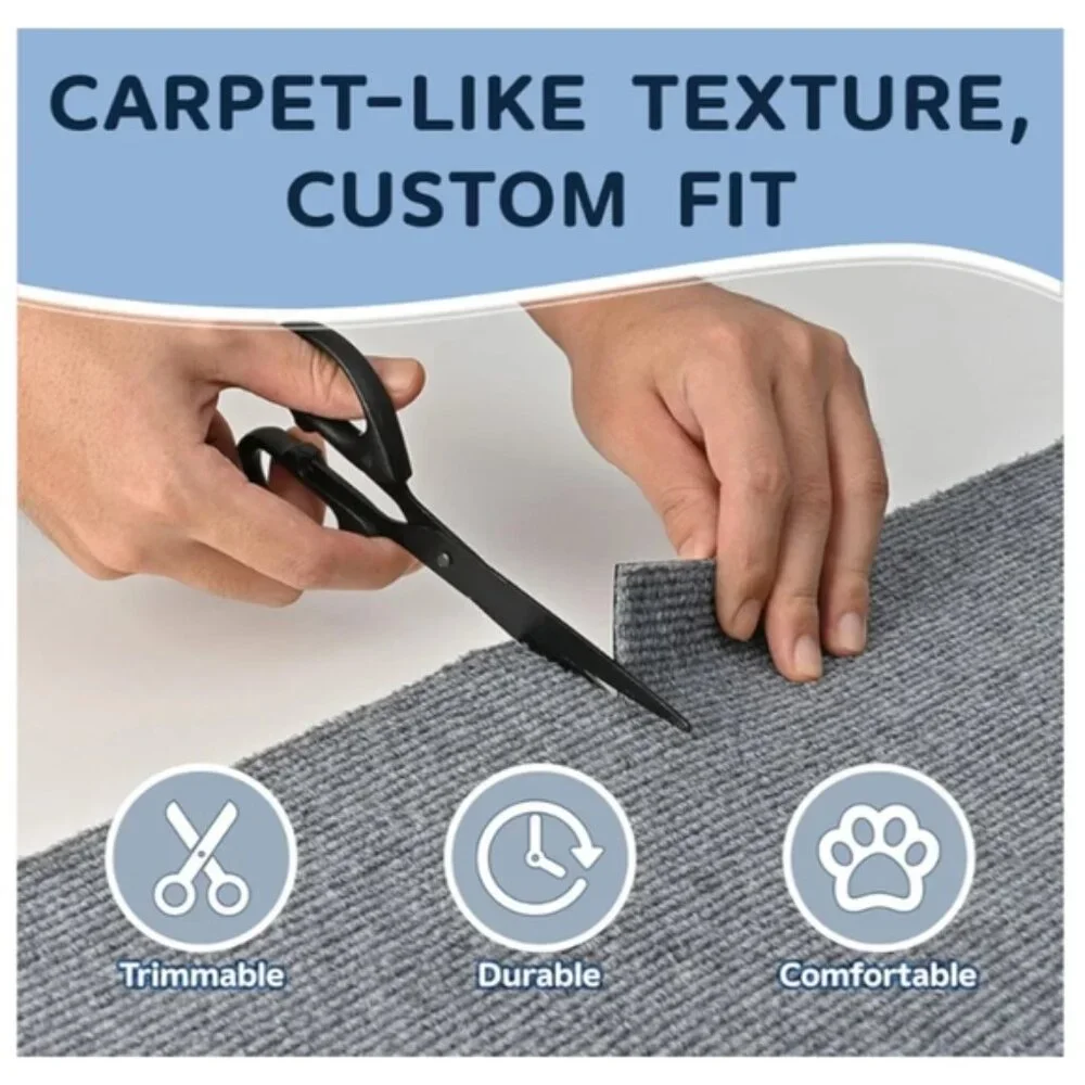 NWT Cat Scratching Mat furniture protector Roll of self adhesive Mat gray